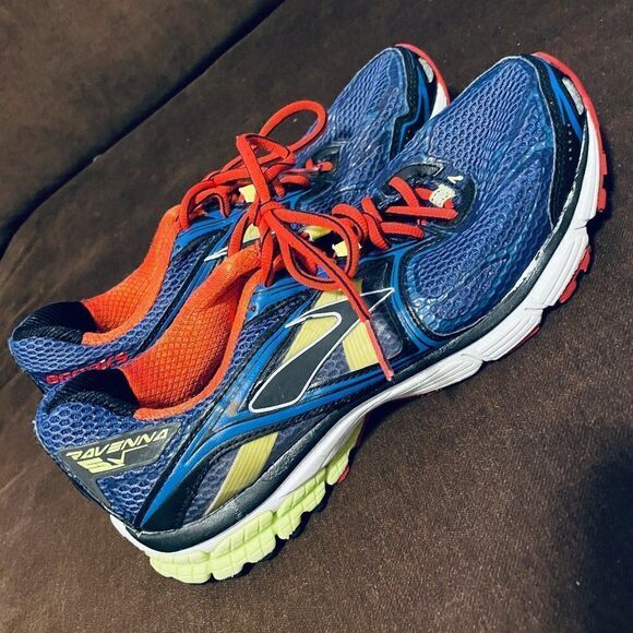 Excellent Brooks Mens Running Shoes Ravenna 5 Navy Blue Red Black 8 US 41 EUR - Picture 5 of 9